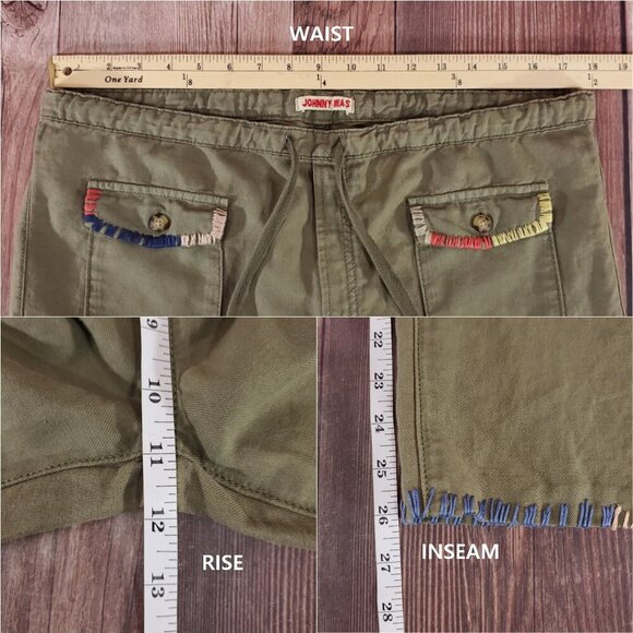 *READ* Johnny Was Womens Size Small Lounger Drawstring Pants Linen Blend Green - Picture 13 of 13